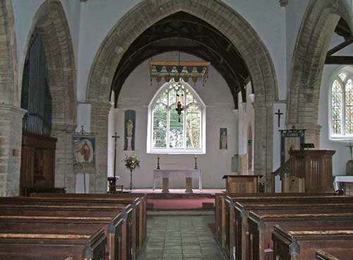 Inside the church