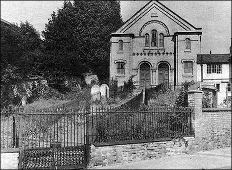 The graveyard in 1959, overgrown