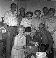 Mrs Horn (nee Meadows) at her mother's 90th birthday