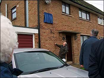 unveiling the plaque