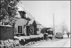 The cottage in the snow