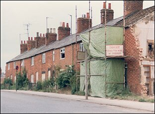 The terrace during demolition