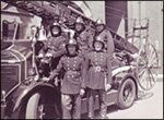 Rushden Fire Brigade in the 1950s. Click here for details of Fire and Police services, plus reports of crimes, accidents and emergencies